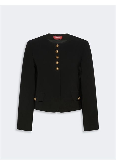 Max Mara Studio Women's MSTPANIERE Black Technical Cady Boxy Crewneck Jacket Max Mara Studio |  | 2626046025600001